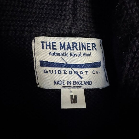 Guidboat Co The Mariner Authetic Naval Wool Navy Blue Mens Fisherman Sweater M - Picture 2 of 8